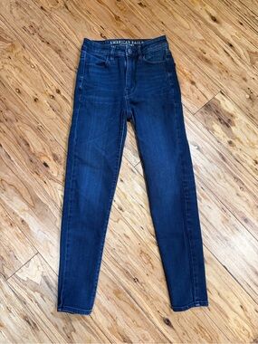 American Eagle Outfitters Dark Wash High-Rise Skinny Jeans